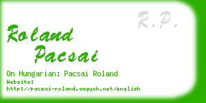 roland pacsai business card